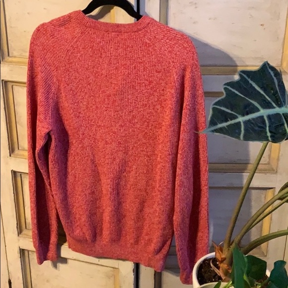 Uniqlo Red Marled Cotton Crewneck Sweater - Picture 4 of 11